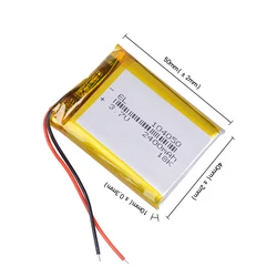 3.7V 104050 2400MAH Rechargeable Lithium Li-ion Polymer Battery for Navigation Mobile Power GIY Vedio Game Speaker E-book