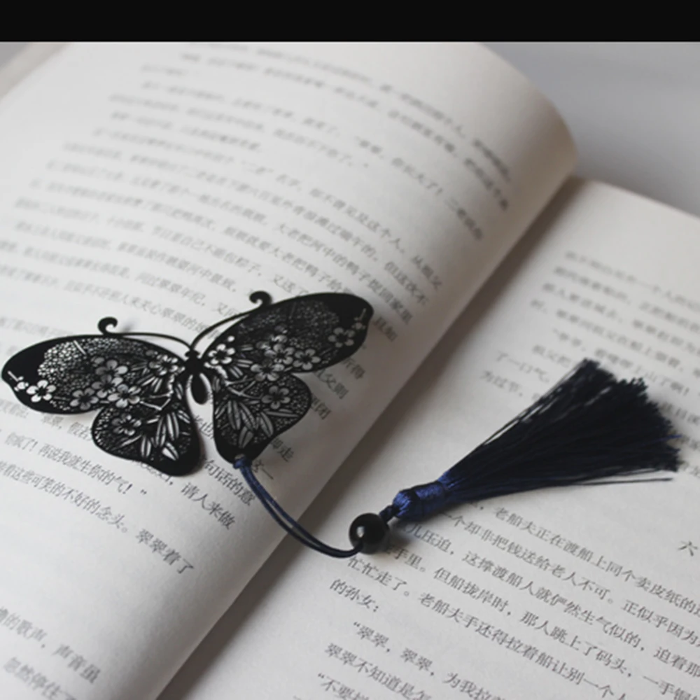 Silver Butterfly Bookmark Marker Xmas Stocking Filler Favour Gift Boxed