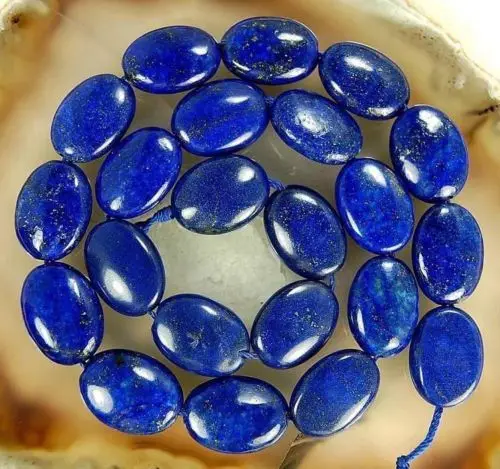 

Hot sell Noble- 13*18mm Natural Egyptian Lapis Lazuli Oval loose Beads 15"Natural stone