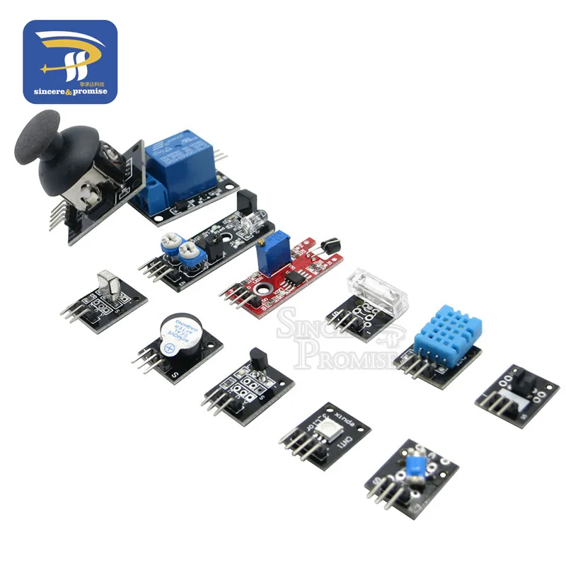 45 in 1 Sensors Modules 16 Kinds Starter Kit For Arduino Raspberry Pi , Better Than 37 in 1 With Box DIY UNO R3 MEGA2560