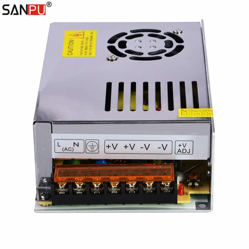 

SANPU SMPS 24V DC Switching Power Supply 250W 10A Constant Voltage Single Output AC/DC Transformer Driver No Fan for LEDs