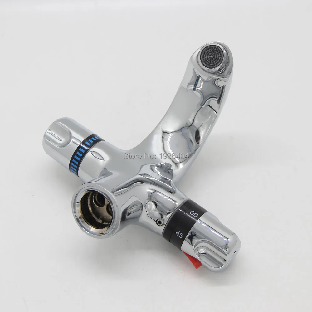 Bathroom Basin Faucet Thermostatic Mixing Valve Dual Handles Torneira Hot and Cold Temperature Control Taps TR505