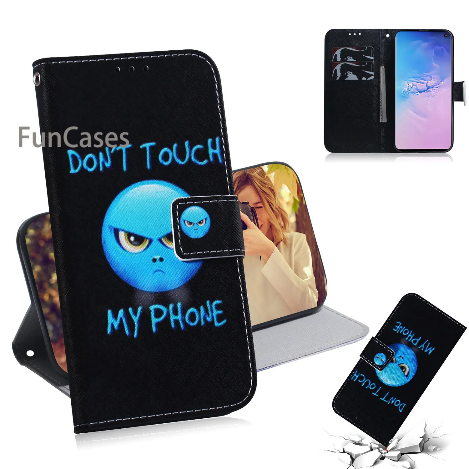 S10 Back Covers For carcaso Samsung S10 Lion PU Leather Flip Wallet Case sFor Mobile Phone Samsung Galaxy capinha S10 Capa