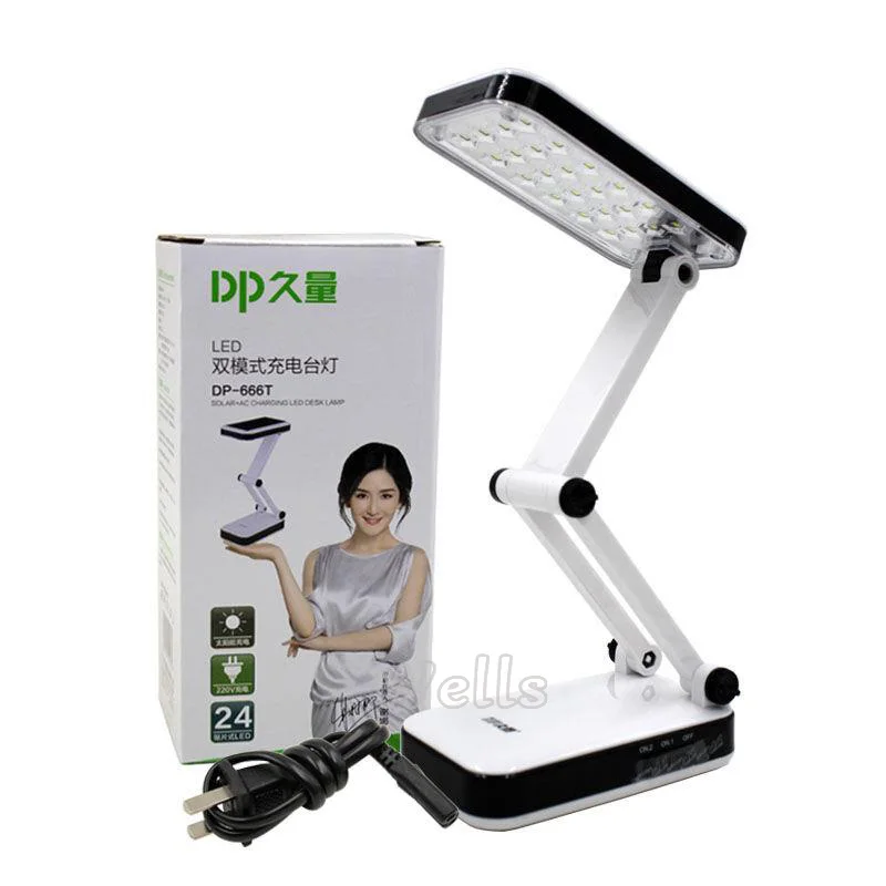 Duration Power led Table Lamp Solar battery rechargeable foldable and Adjustable Desk Lamps With LED Reading lamp