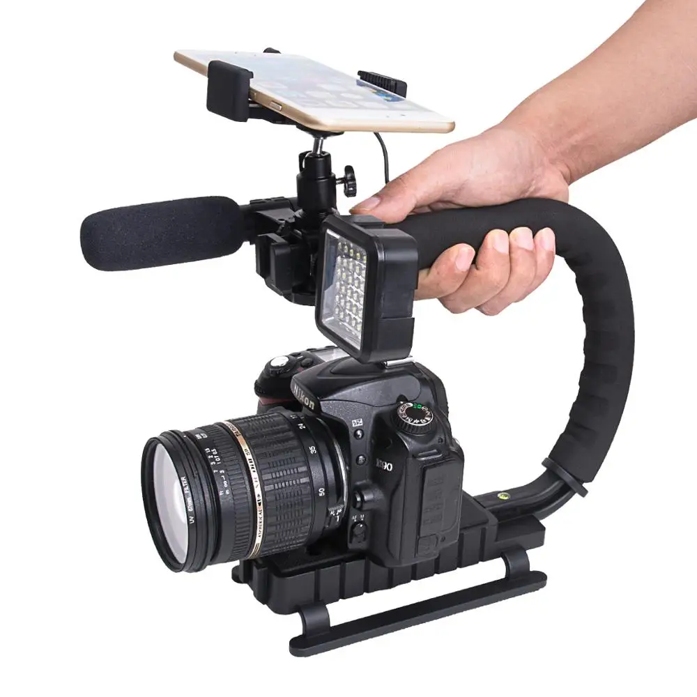 Máy Ảnh Cầm Tay Điện Thoại Ổn Định Vlog Quay Bracket Ổn Định Giá Đỡ Video Steadicam Núi Giàn Khoan Cho iPhone Samsung