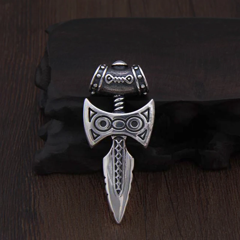 925 Sterling Silver skyrim amulet of talos Pendant Nekclace with real leather and keel chain as gift