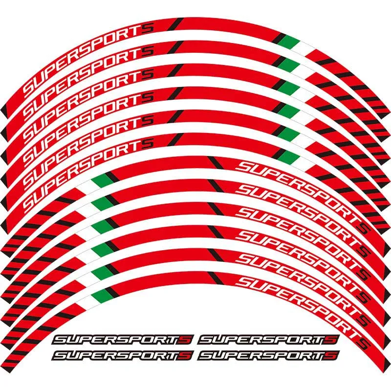 High quality Motorcycle Wheel Sticker Decal Reflective Rim Bike Suitable For DUCATI super sport supersport supersport s 939