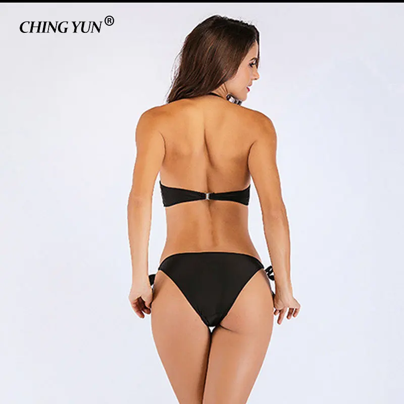 2019 neueste Sexy Bandeau Bademode Bikini Frau badeanzug Schulter Set Top Strand Badeanzüge Push Up Badeanzug Monokini 18096