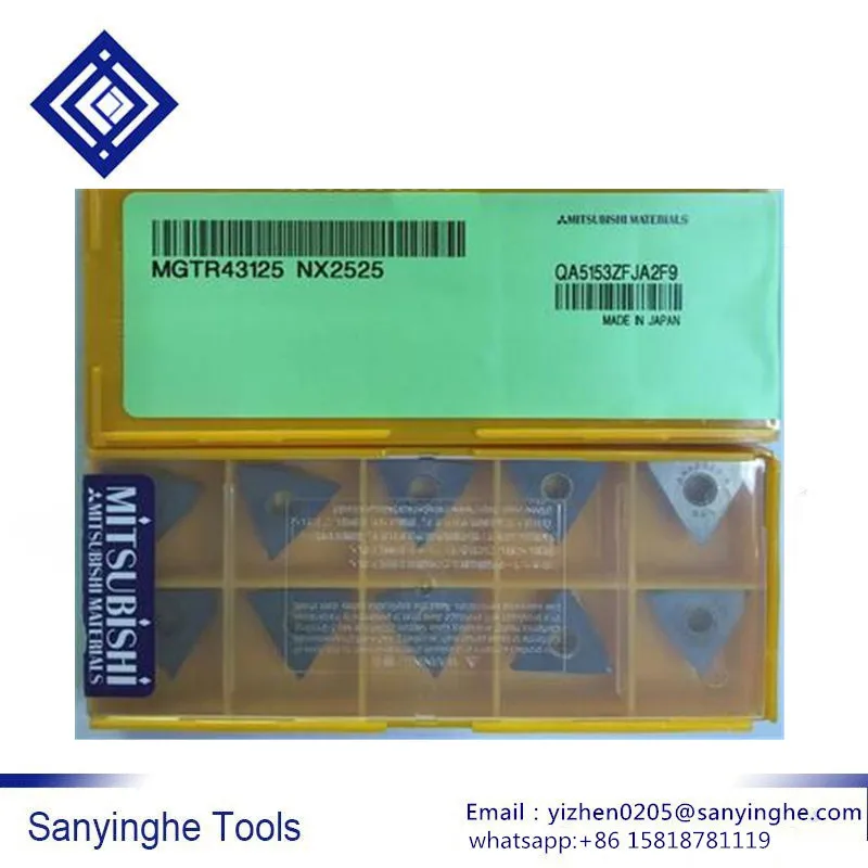 High quality 10pcs /lots NX2525 MGTR43125/MGTR43150/MGTR43200/MGTR43230/MGTR43250/MGTR43300 cnc carbide turning inserts