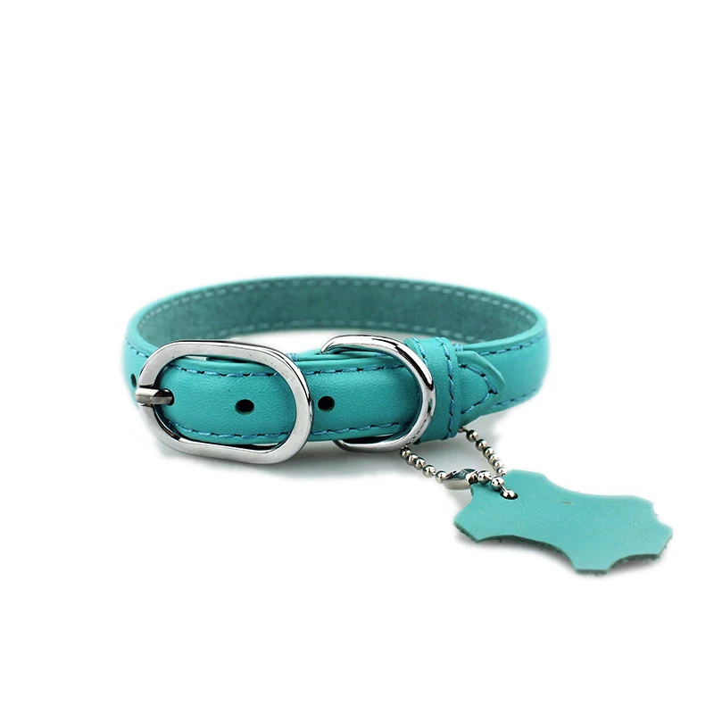 High Quality Pet Dog Collar Cute Adjustable Leather Dog Accessories Collar For Small Cat Medium Dog Puppy Play Out Collar PY0217