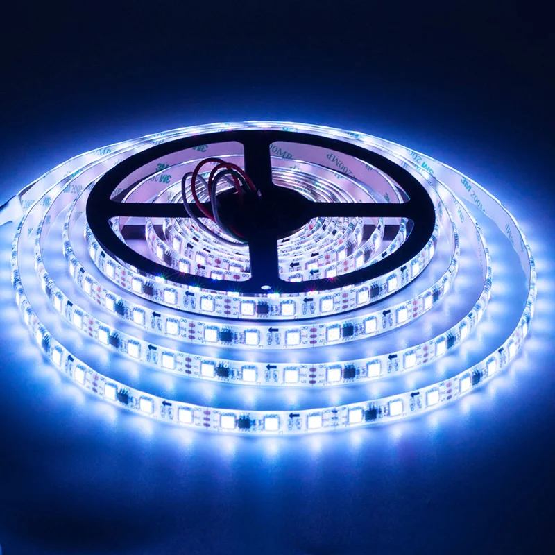 Bande Lumineuse LED WS2811, 5m, DC12V, Ultra Lumineuse, 402 Efficace, 5050 SMD, RGB, Haute Luminosité, Adressable, 30/48/60 Diodes/m, Blanc/Noir, PCB