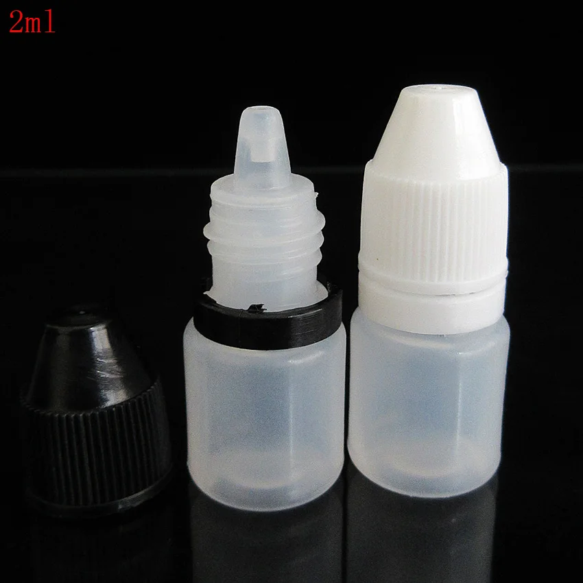 10 bouteilles compte-gouttes en plastique de 2ml, Mini bouteille de liquide souple et compressible en LDPE, bouteille de colle vide, bouteille d'eau pour gouttes oculaires, livraison gratuite