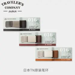 Japan MIDORI TRAVELER'S  travelers notebook accessories pen holder  Pen clip olive green brown black inner core