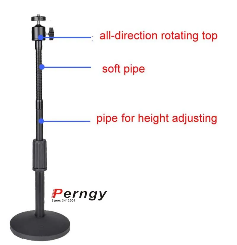حامل سطح المكتب لجهاز عرض صغير عالمي PMA-T4 يدور 360 درجة مع دعامة تثبيت صغيرة مع أنبوب ناعم