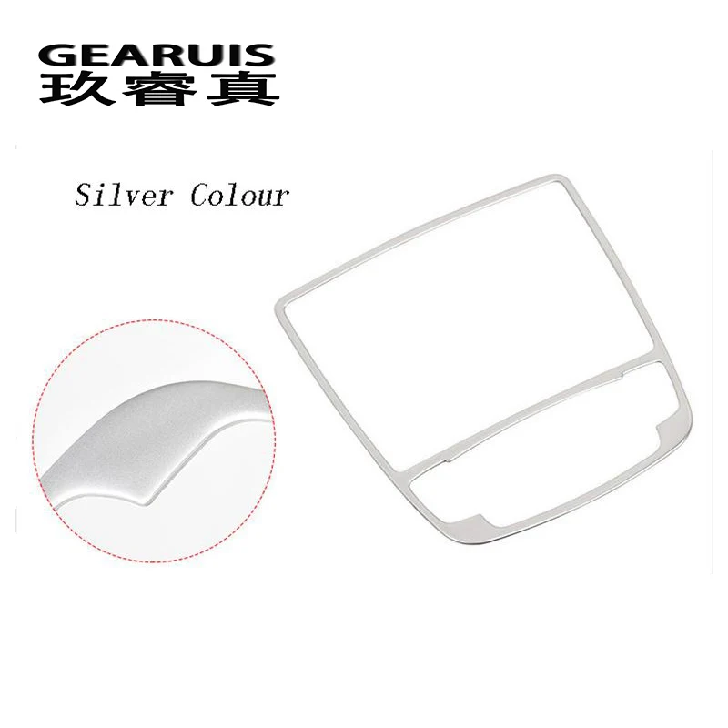 Estilo de coche, reposamanos Multimedia, Panel de engranaje, cubierta decorativa, pegatina embellecedora para Audi A6 C7, accesorios interiores de acero inoxidable para coche