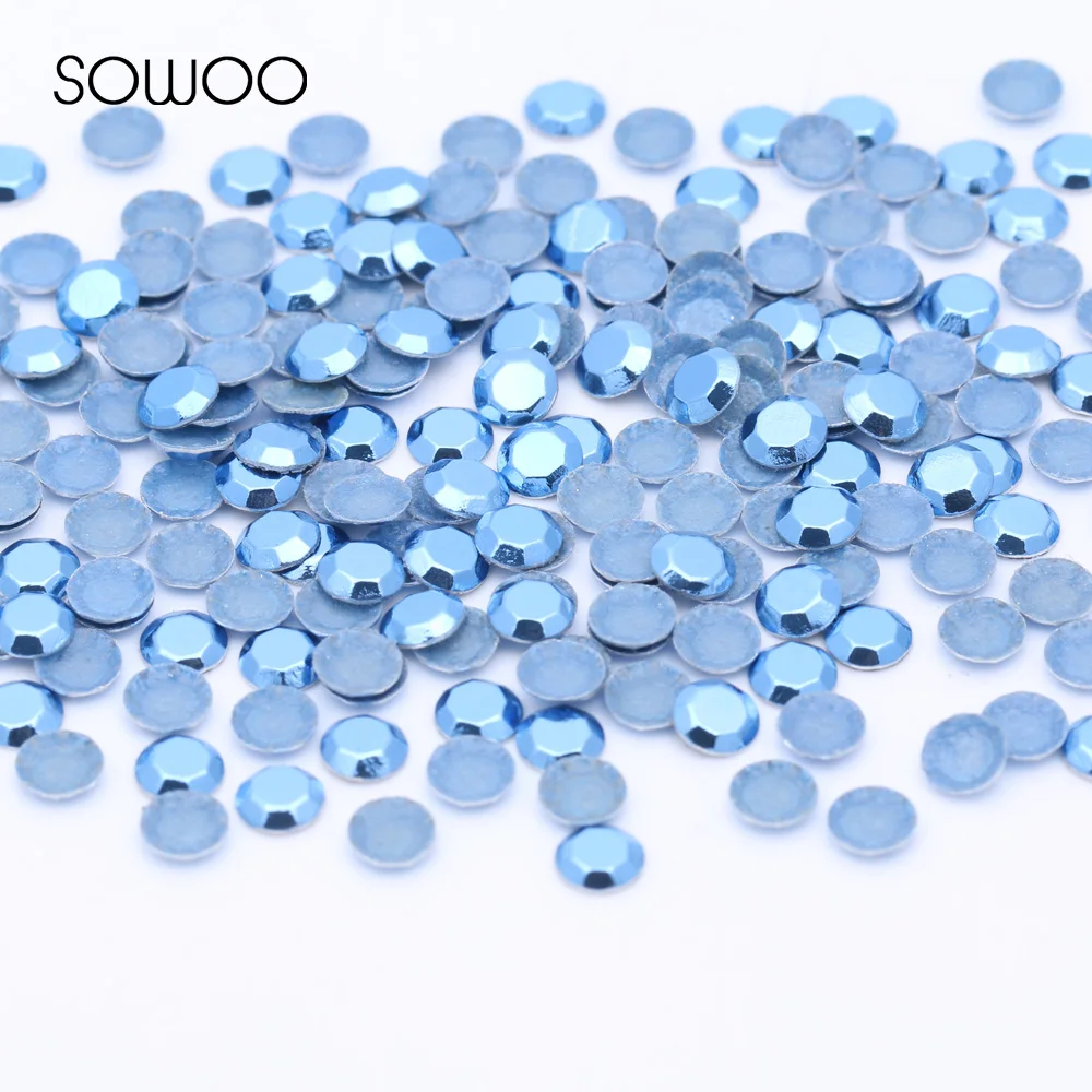 1440pcs/lot  lead free Hot Fix Studs Cobalt color Wholesales Hot Fix nailhead Iron On Rhinestud  baby rhinestone