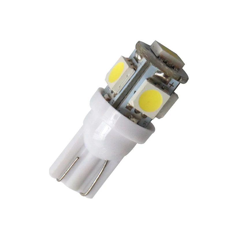 500cs AC 6.3V T10 5 SMD 5050 led bulbs w5w led 194 168 wedge 6V AC for game pinball machine