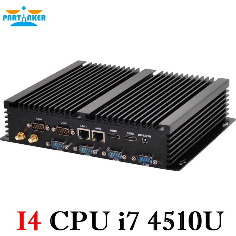 Deelgenoot Fanless Industriële Mini Pc I7 4500U I5 4200U I3 Barebone Windows 10 Pro Itx Computer 2 Lan 2 Hdmi 6 Com 8 Usb Nettop