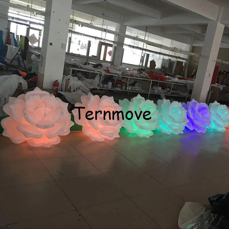 inflatable rose flower Wedding Stage Decoration Led inflatable flower chain come with led lights(2pcs/lot)Free shipping