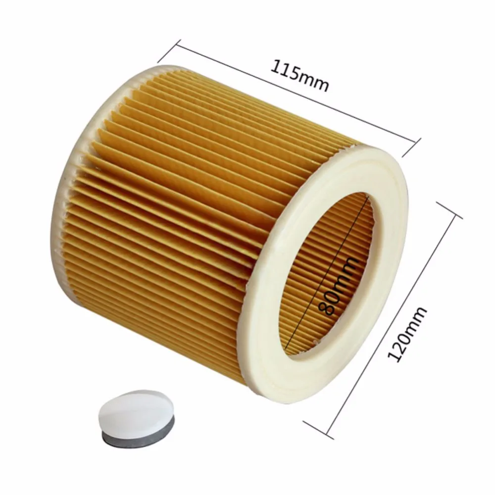 1Pcs dust Hepa filters+5Pcs paper bags for Karcher Vacuum Cleaners parts Cartridge HEPA Filter A2204 VC6100 A2004 WD3.200 VC6200