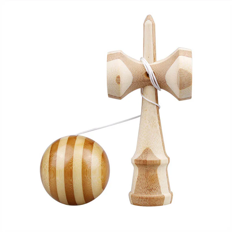 Anti Stress Geschickte Kendama Holz Banmboo Jonglierbälle Professional Outdoor Sport Spielzeug für Kinder 18CM