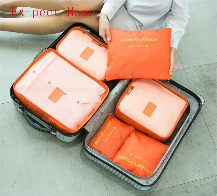 New travel storage six-piece multi-function storage bag luggage storage bag 6-piece set 450PCS/lot =75 sets