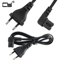 New Right angled EU Euro AC power cord cable lead 1M/2M/3M/5M EU 2-prong to figure 8 C7 for TV,Printers,Cameras,PS4,PS3 etc.