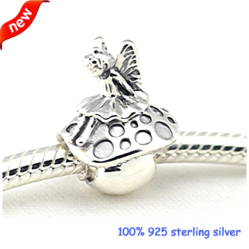 

Fits Pandora Bracelets Forest Fairy Mushroom Silver Beads Original 100% 925 Sterling Silver Charms DIY Jewelry Wholesale 09270