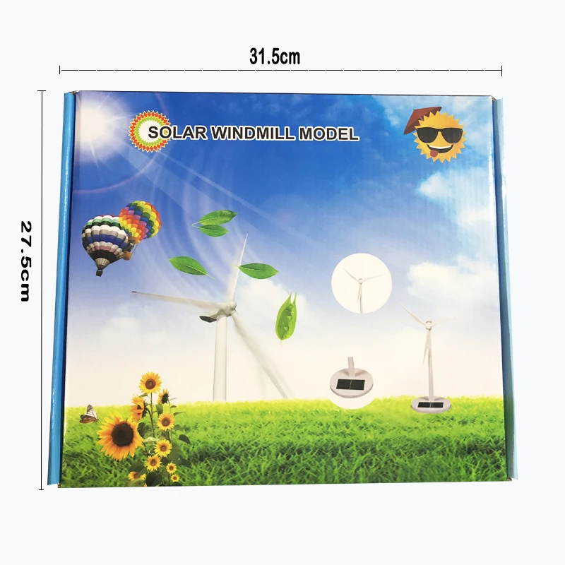 Nuovo modello di mulino a vento solare fai-da-te giocattoli modello assemblato in plastica Puzzle 3D assemblaggio mulino a vento ad energia solare miglior regalo per i bambini