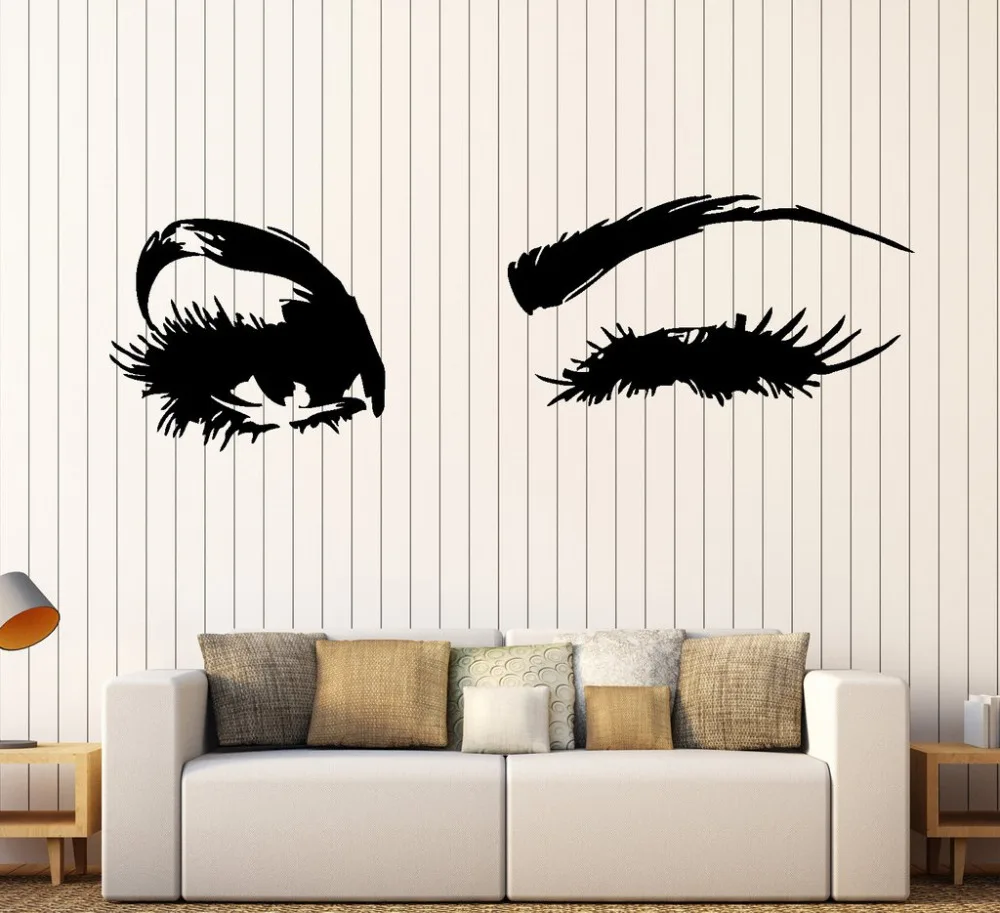 Big Eye Lashes Wink Wall Stickers Beautiful Eyes Wallpaper Decor Wall Art Mural Vinyl Decal Sticker Decor Bedrooms  SA145