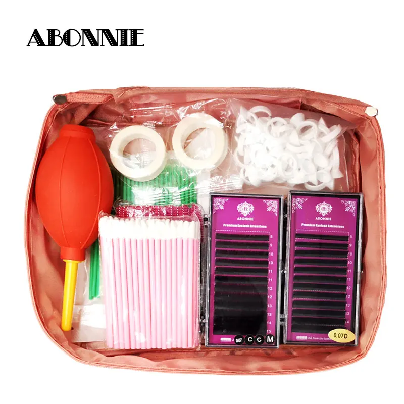 ABONNIE Eyelash Extension Starter Kit Grafting Base Tool Set for Beauty Makeup