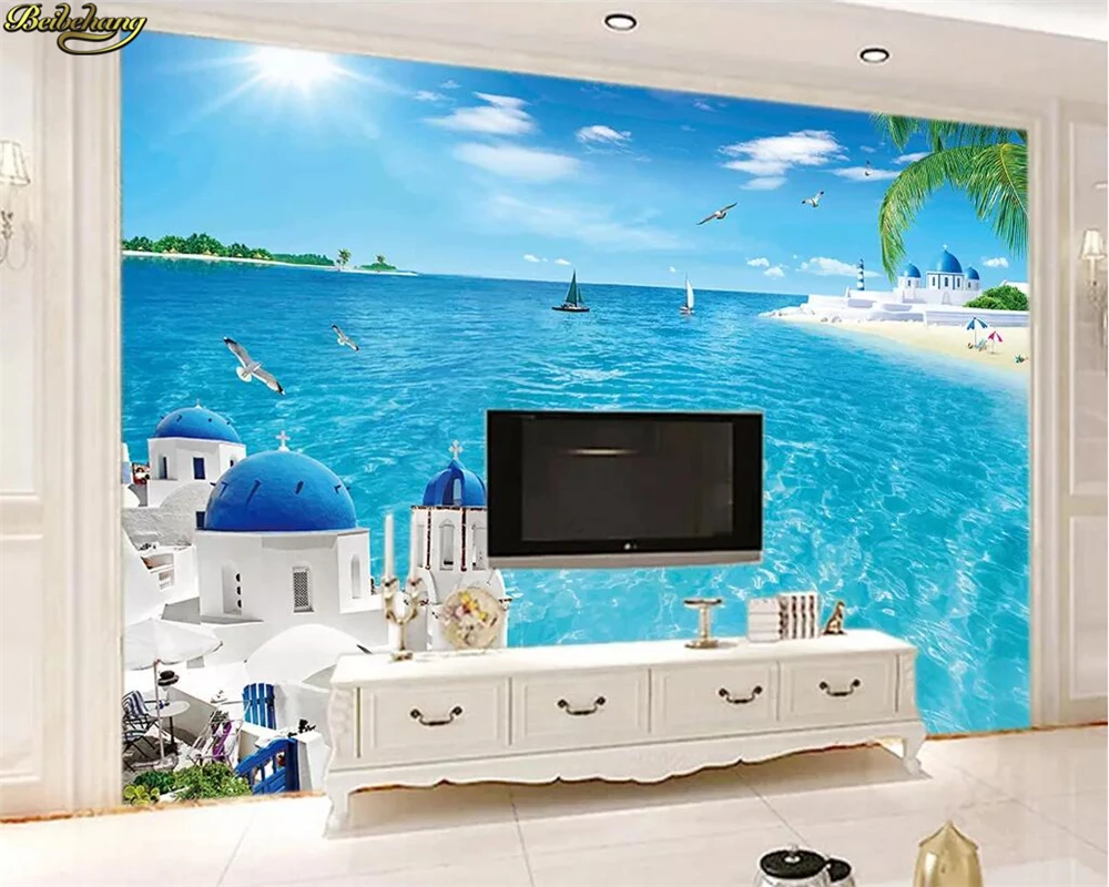 beibehang Custom photo wallpaper mural love sea scenery sea coco beach background wall painting wall papers home decor