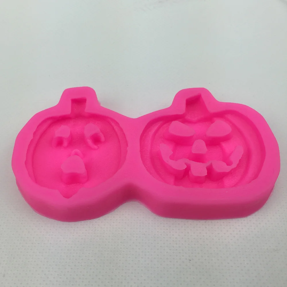 Halloween pumpkin Shape 3D fondant cake silicone mold food grade mastic chocolate jello making soap candle decoration tool F0280