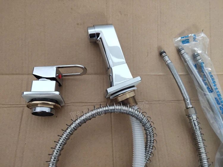 Bathroom cabinet, washbasin,  hot and cold pull-out faucet set,  water mixer faucet split into wall fittings basin faucet