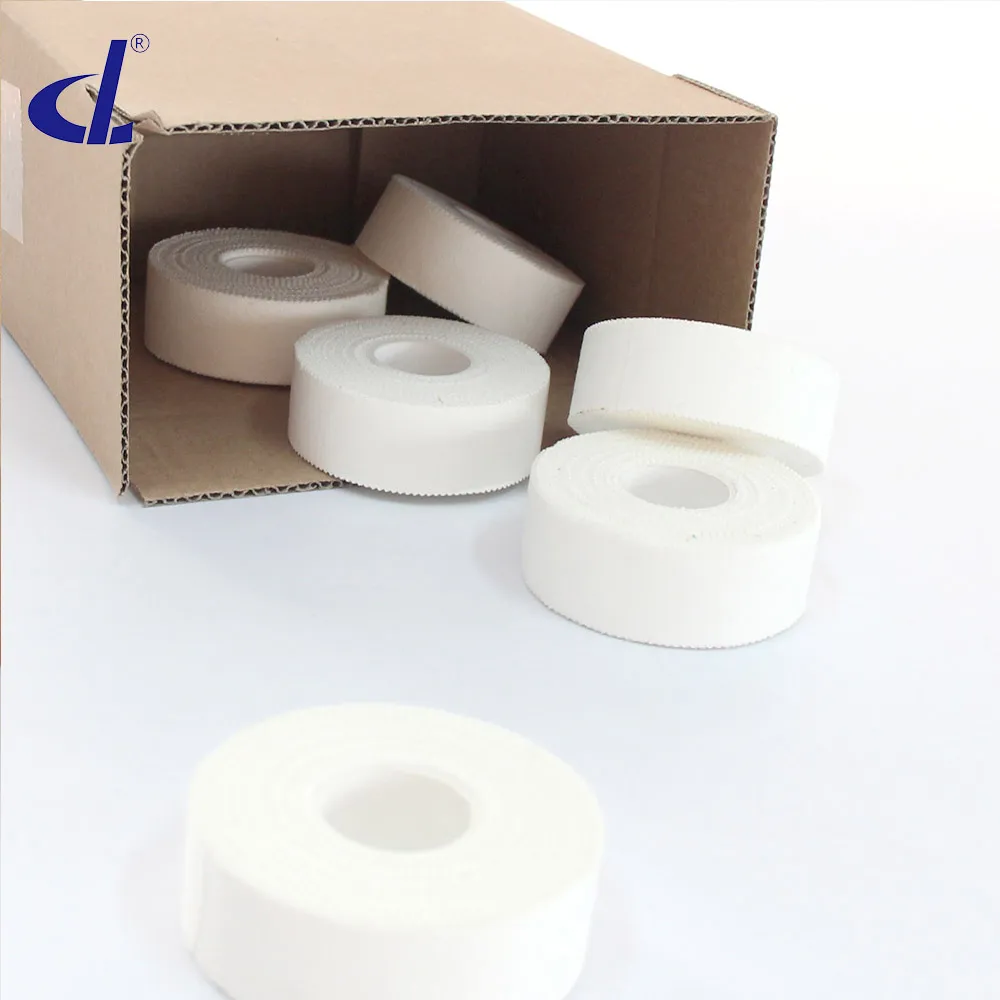 Strong Strapping Rigid Tape 2.5cm x 10m White Cotton (6 Rolls/ Lot) From Factory For Protective Gear Fixing