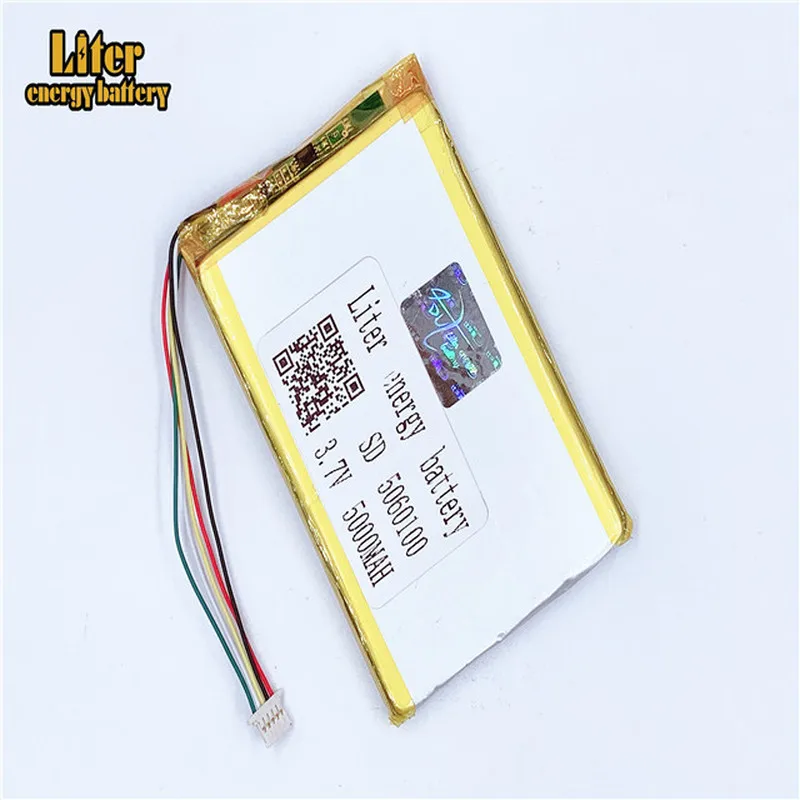 Batterie li-polymère, prise 1.0-5P 5060100, haute capacité, 3.7V, 5000mAh, pour tablette PC