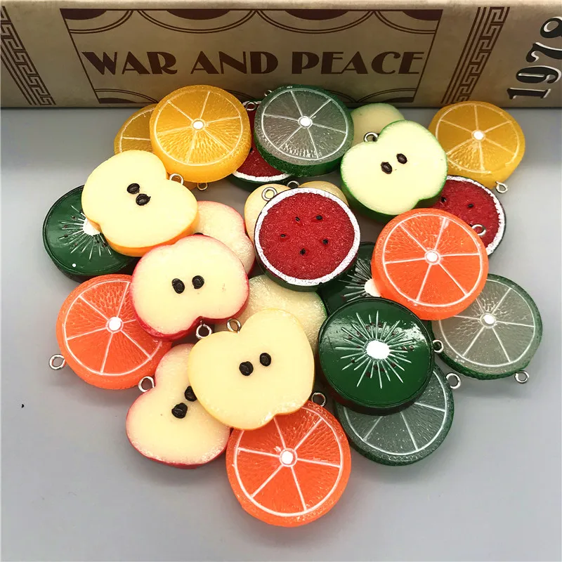 Resin apple/orange/Kiwifruit/watermelon,Fruits slice. Resin Flatback Cabochon for phone key chain decoration,let's start!