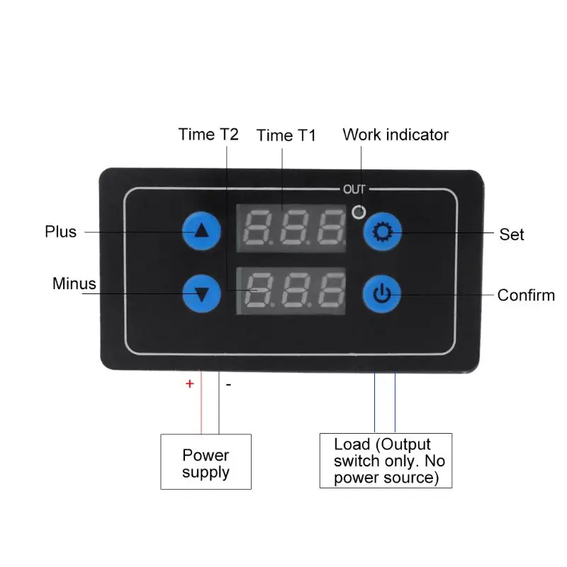 0,1 s-999 h Countdown-Timer Programmierbare Zyklus Control Modul Zeit Dalay Relais Dual Display Timer Relais 5V /12 V/220 V