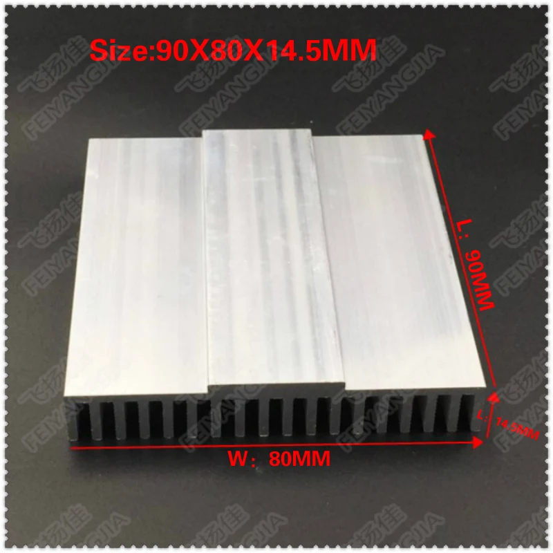 

(Free shipping) 1 pcs High quality radiator Aluminum heatsink 90X80X14.5MM for LED Electronic Power Heatsink Aluminum heat sink