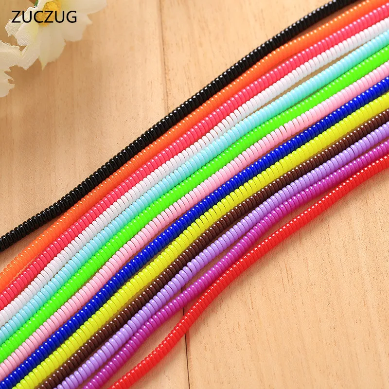 ZUCZUG 3pcs 60cm Spiral Cord Protector Wrap Cable Winder For USB Charger Cable Cute Animal Organizer For Data Cable Earphone