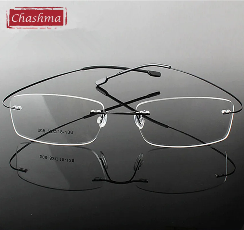 Chashma Occhiali armacao para oculos de grau Senza Telaio In Titanio Occhiali Da Vista Telaio Dell\'ottica Montature Per Occhiali per Le Donne e Gli