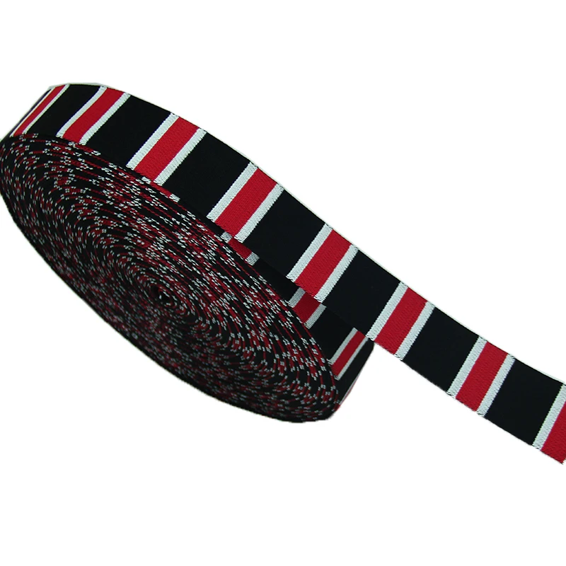 

Black/Red/White Color For 2" Jacquard Webbing 50mm Polyester 5cm Strap For Bag High Quality New Arrival