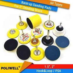 1.5/2 Inch All Types Back-up Sanding Pads for Abrasive Sandpaper Sanding Discs for Woodworking Polishing Tool Accessories