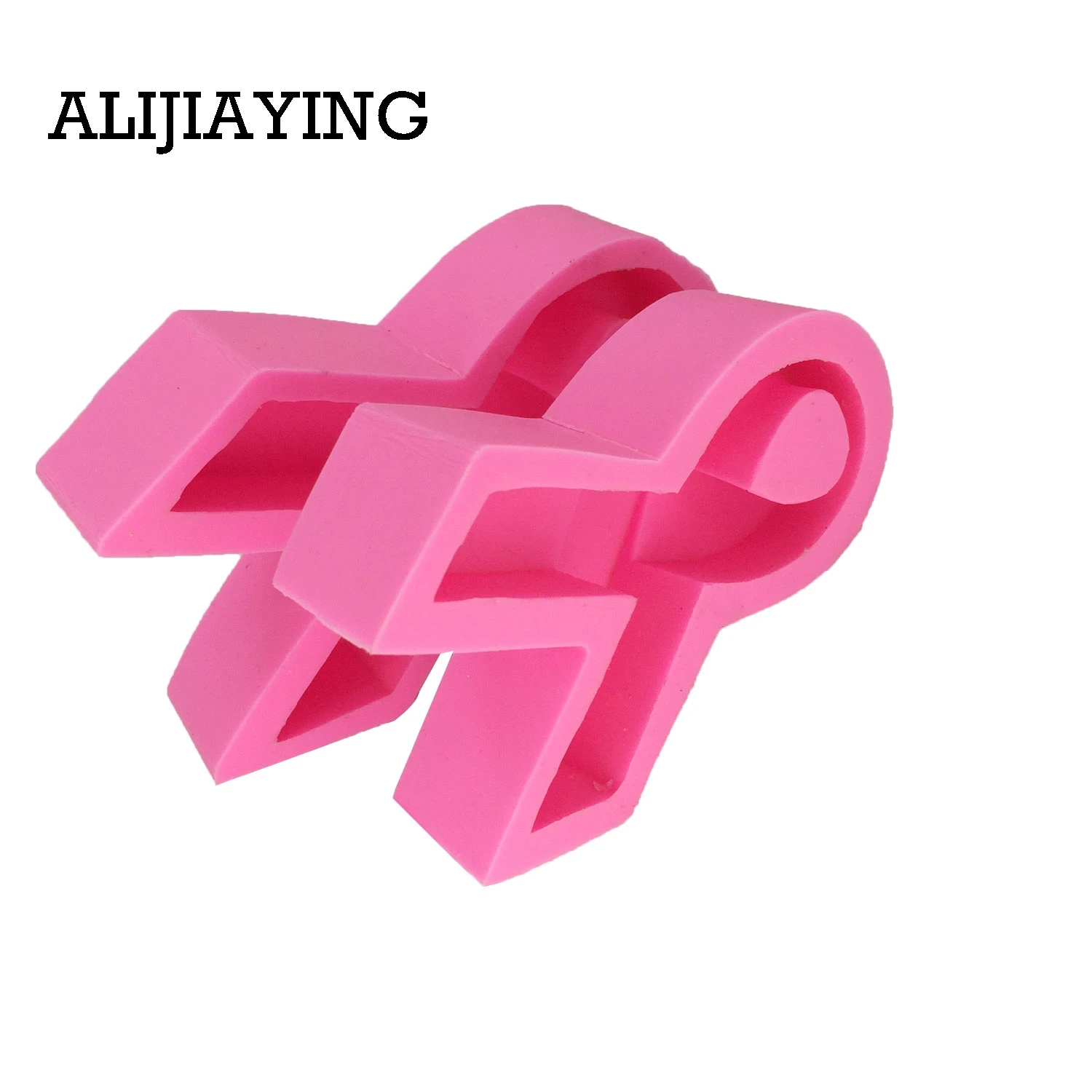 M1486 1Pcs The awareness ribbons Silicone Molds Fondant Cake Decorating Tools Cake Border  Gumpaste Chocolate Moulds