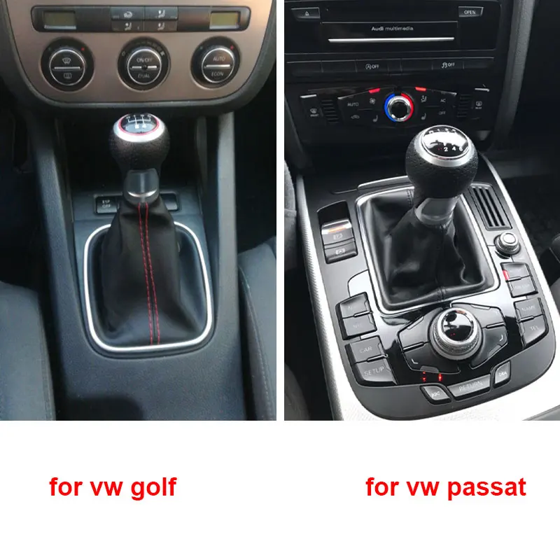 12mm 5 6 Speed Car Shift Gear Knob Lever Stick For Audi A4 B6 B7 B8 A6 A3 SLine VW Golf Polo Bora Passat Ibiza 6J Seat Leon Mk1