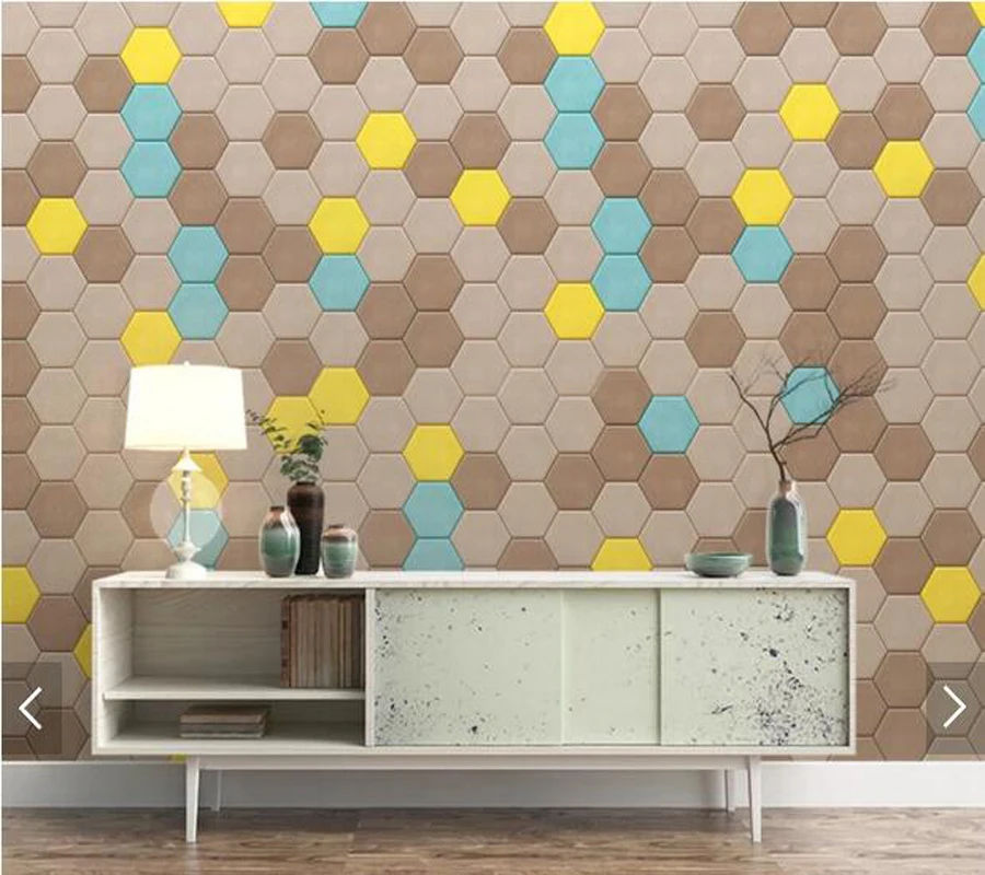 

Custom 3D papel de parede, geometric polygonal murals for living room bedroom sofa background wall wallpaper