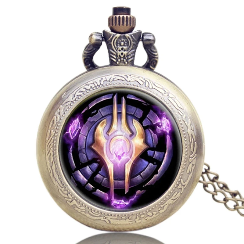 NEW Wow World of Warcraft Tribal Emblem Symbol Game Movie Chain Quartz Vintage Pocket Watch Gifts Pocket Watch Chains Relogio