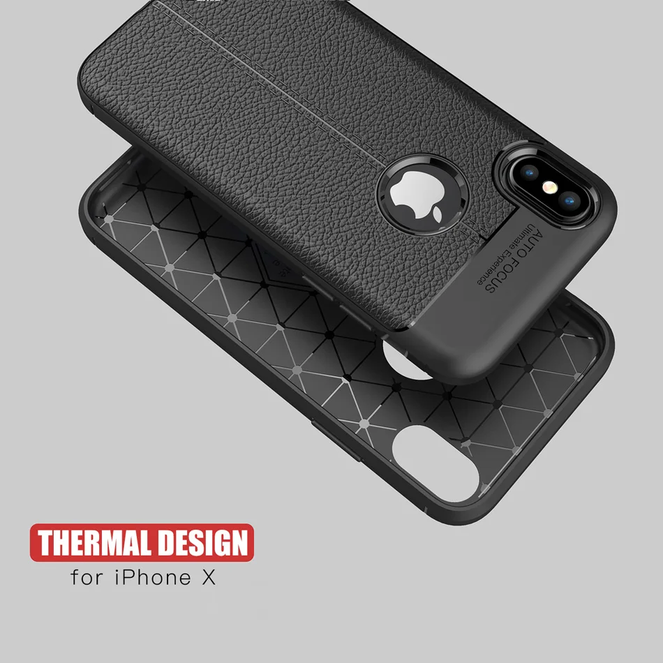 KOLPLER soft Cases for iphone X XS case cover TPU silicone back cover for iphone se X 10 case luxury Litchi Leather phone Bag