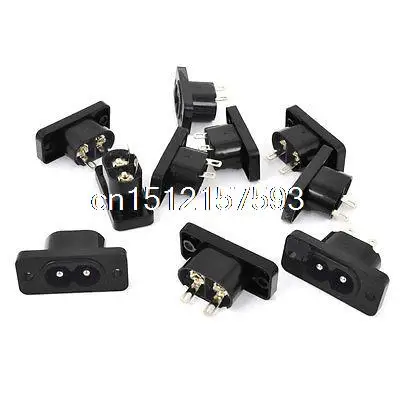 10 pz AC 250V 10a 2 pin IEC320 C8 connettore presa di corrente
