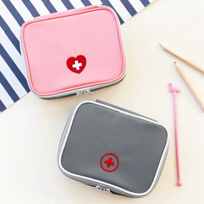 New Function First Aid Kit Organizers Emergency Drug Cotton Fabric Medicine Bag Pill Case Splitters Box Travel Accessories 1PCS